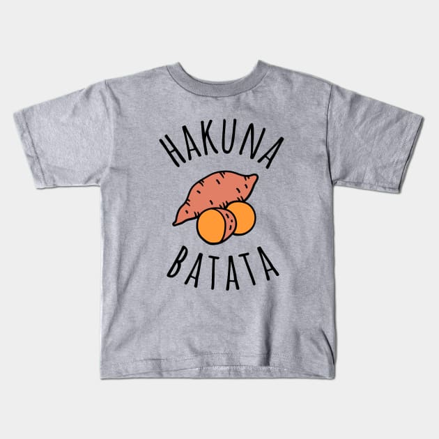 Hakuna Batata Sweet Potato Funny Kids T-Shirt by DesignArchitect